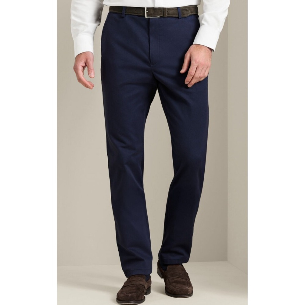 Charles Tyrwhitt Ultimate Non-Iron Chinos Navy Slim Fit 32W 32L TRC0274FRN322